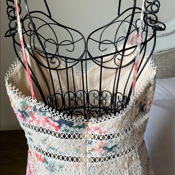 Zimmermann Cotton Maxi Dress Laelia Diamond Flutter with Meadow Floral Print - Picture 8 of 12